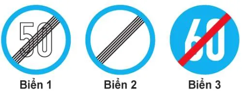 Hiệu lực của biển Tốc độ tối đa cho phép hết tác dụng khi gặp biển nào dưới đây?