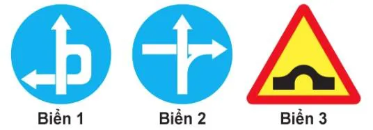 Biển nào báo hiệu Tuyến đường cầu vượt cắt qua?