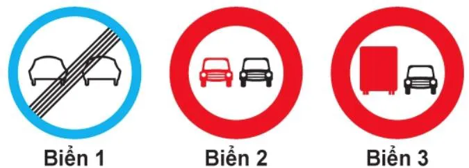Biển nào cho phép xe ô tô con được vượt?