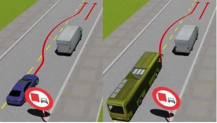 Xe nào vượt đúng quy tắc giao thông?