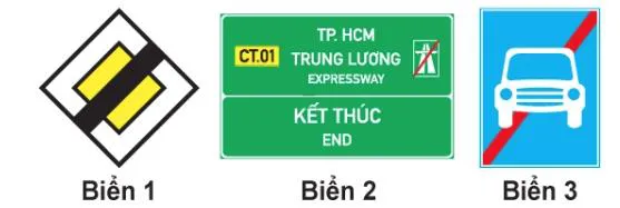 Biển nào báo hiệu kết thúc đường cao tốc?