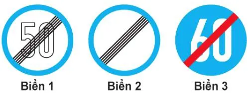 Trong các biển dưới đây biển nào là biển Hết mọi lệnh cấm?