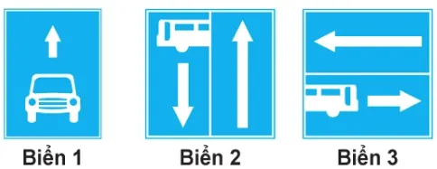 Biển nào báo hiệu Đường phía trước có làn đường dành cho ô tô khách?