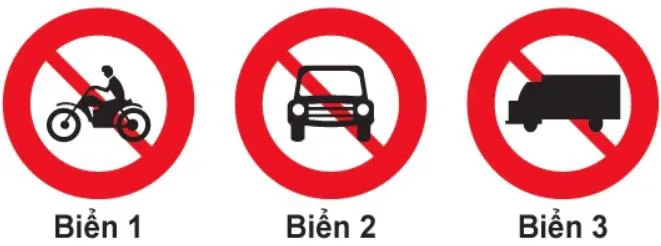 Biển nào báo hiệu cấm xe mô tô đi vào?