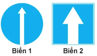 Biển nào báo hiệu Hướng đi thẳng phải theo?