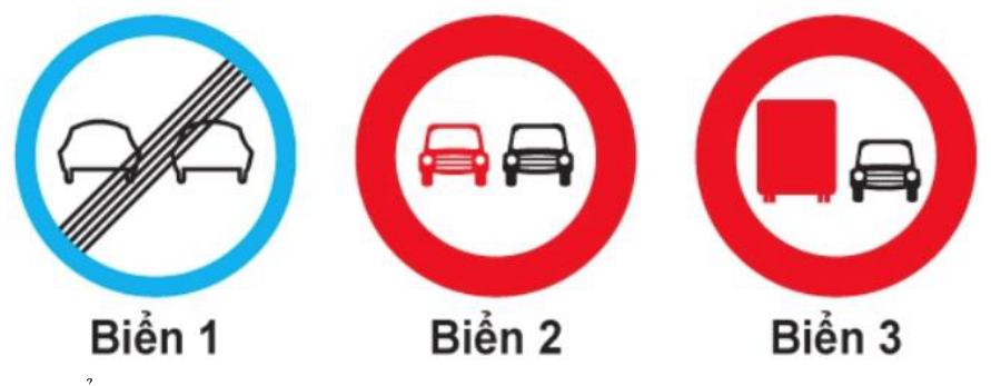 Biển nào không cho phép xe ô tô con vượt?