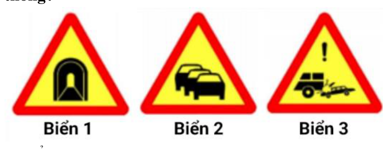 Biển nào dưới đây báo hiệu đoạn đường hay xảy ra ùn tắc giao thông?