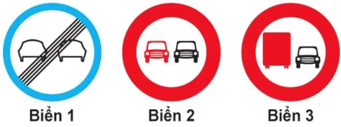 Biển nào không cho phép xe ô tô con vượt?