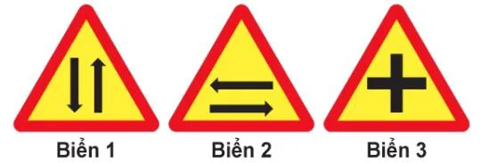 Biển nào báo hiệu Giao nhau với đường hai chiều?