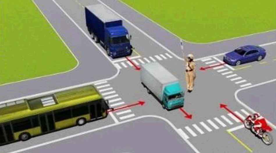 Các xe đi như thế nào là đúng quy tắc giao thông?