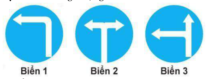 Biển nào cho phép được quay đầu xe đi theo hướng ngược lại khi đặt biển trước ngã ba, ngã tư?